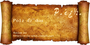 Polz Édua névjegykártya